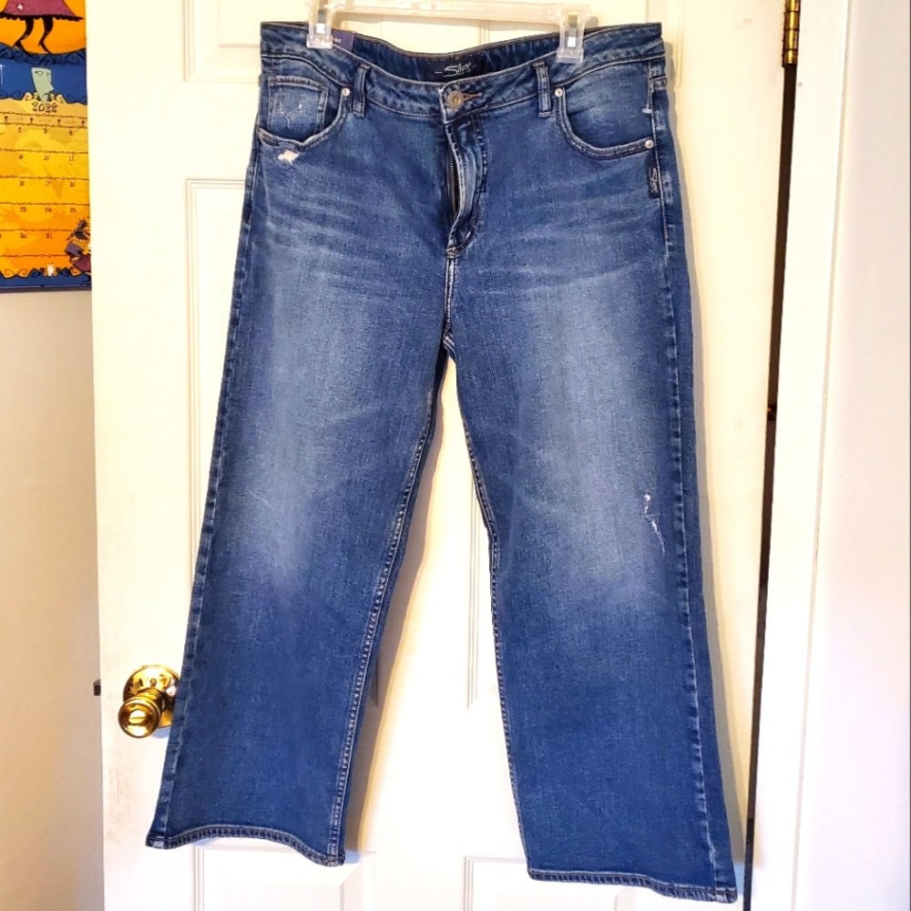 Silver Jeans Co. Crop Jeans 34×25 wideleg nwt new